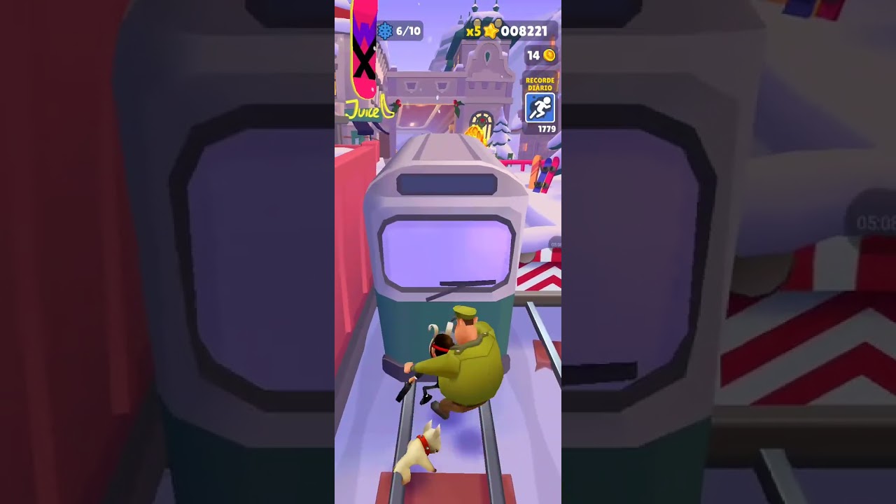 jogando a nova atualização do subway surf