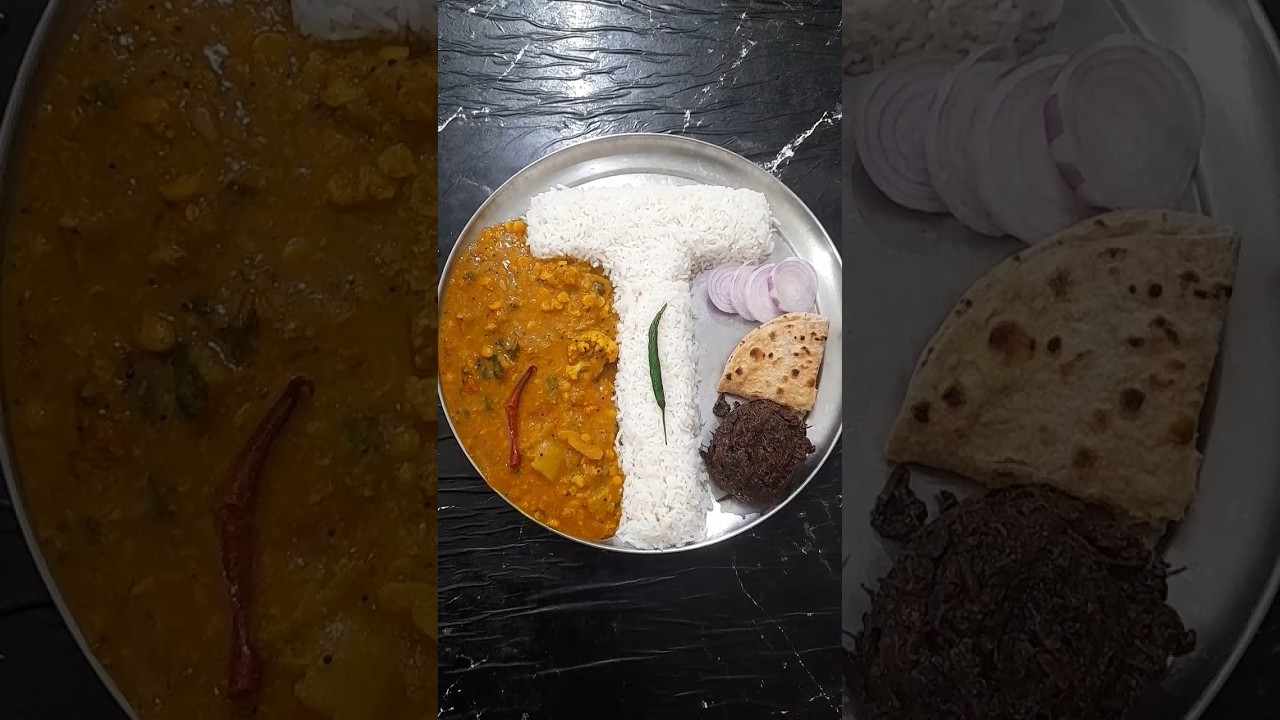 (T)😋🤗 Indian Bhojan Thali# shortvideoviral# foodthali#viral #trending#shorts#dalchawal#