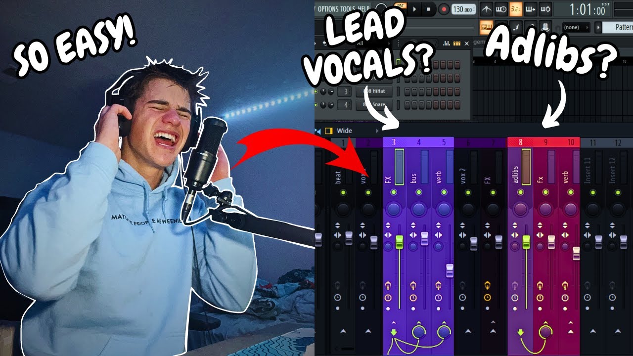 Как маршрутизировать дорожки/шины для записи вокала в FL Studio!