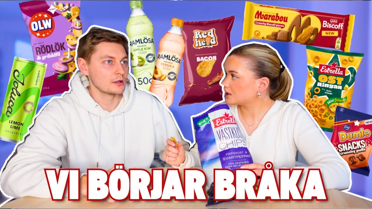 TESTAR SNACKS NYHETER 2026 *DET BLIR TJAFS*