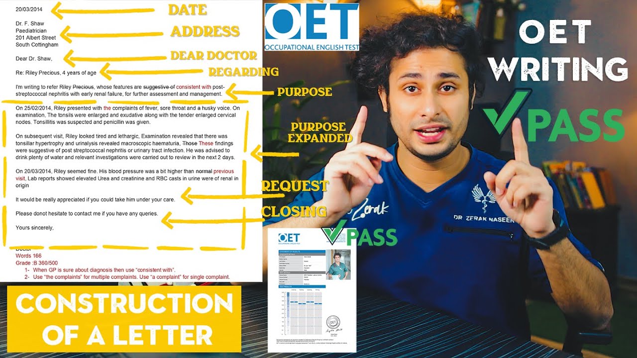 Написание OET — срочное реферальное письмо