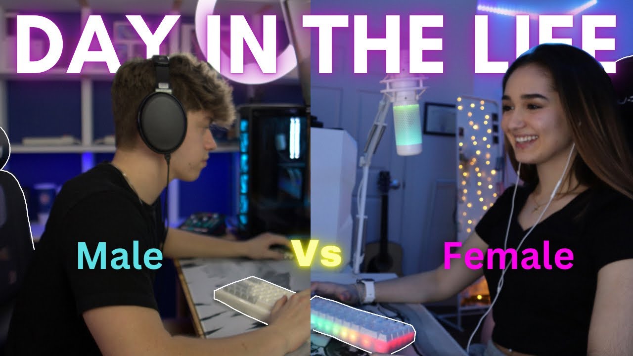 Day in The Life of a Female VS Male Streamer! | Alyssa Jade