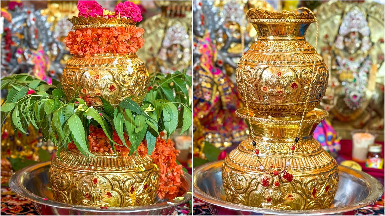 Bangaru Bonam Pooja srikanth Chary Offers Bangaru Bonam To Sri Golconda Jagadamba Mahankali Ammavari