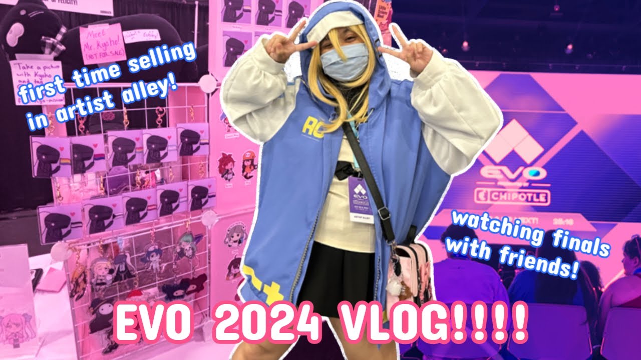 fighting games, my artist alley table, and love for the fgc! | EVO 2024 VLOG 🔷