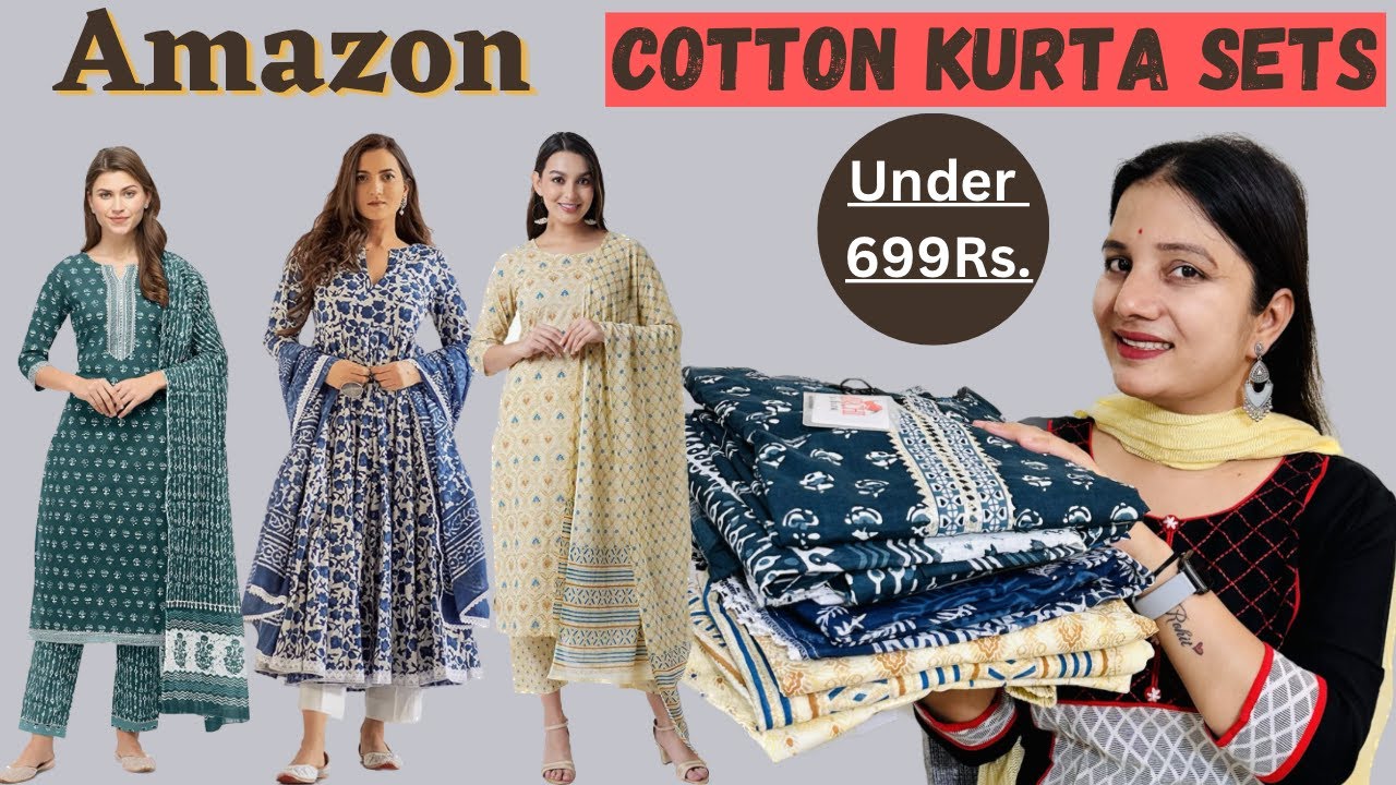 Summer Special Amazon Cotton Kurta Sets Haul Under ₹700 | Summer Special Kurta Sets Haul 2023