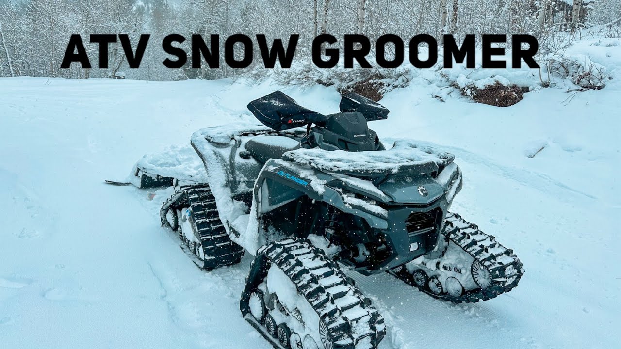 ATV Snow Grooming with CAN-AM Outlander 850 | Conquer Winter Trails Like Never Before!