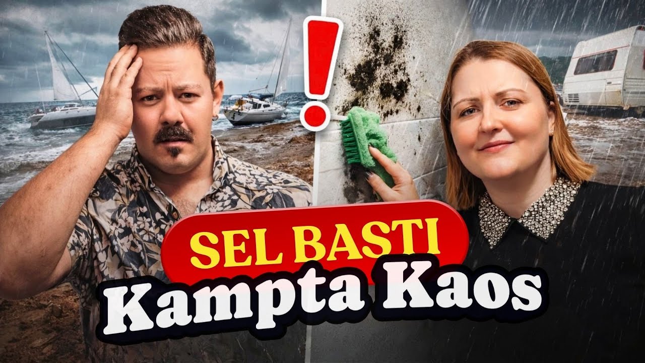 SEL BASTI, TEKNELER KIYIYA VURDU! Karavanda Kaos Dolu Bir hafta #vlog