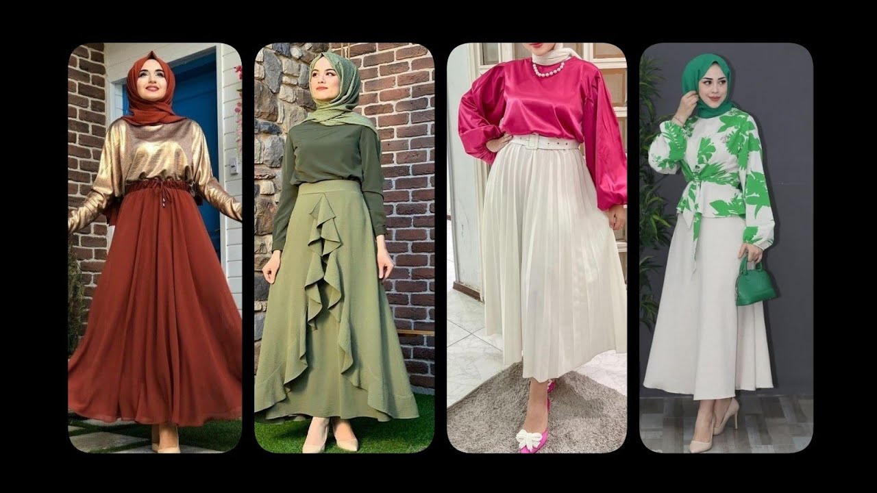 Hijabi girls wearing top skirts ideas #yearofyou #hijabfashion #muslim #hijabers
