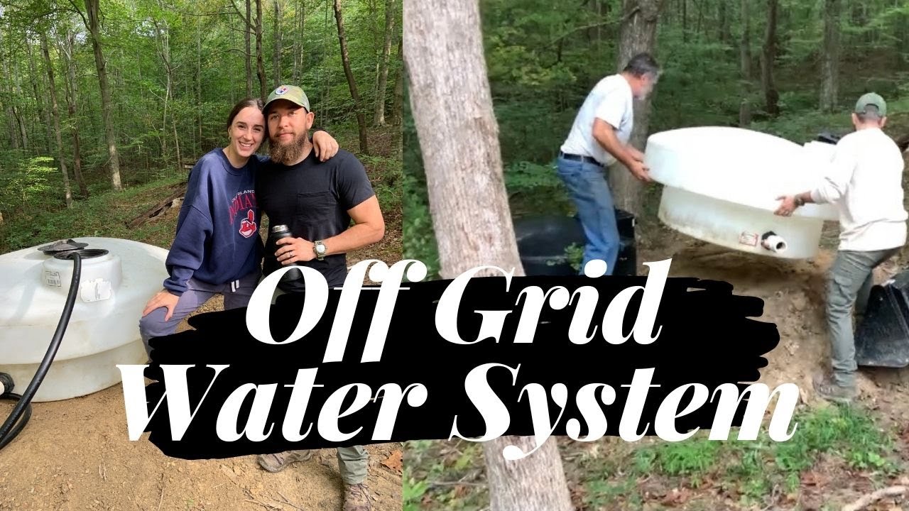 Setting up our Off Grid Water sytem! Harvesting Spring Water and Rain Water Collection