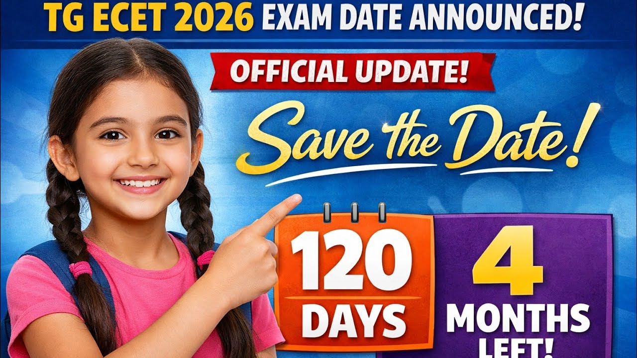 TS ECET 2026 Offical notification # Exam Date # 120 days preparation, 4 months left important Dates 