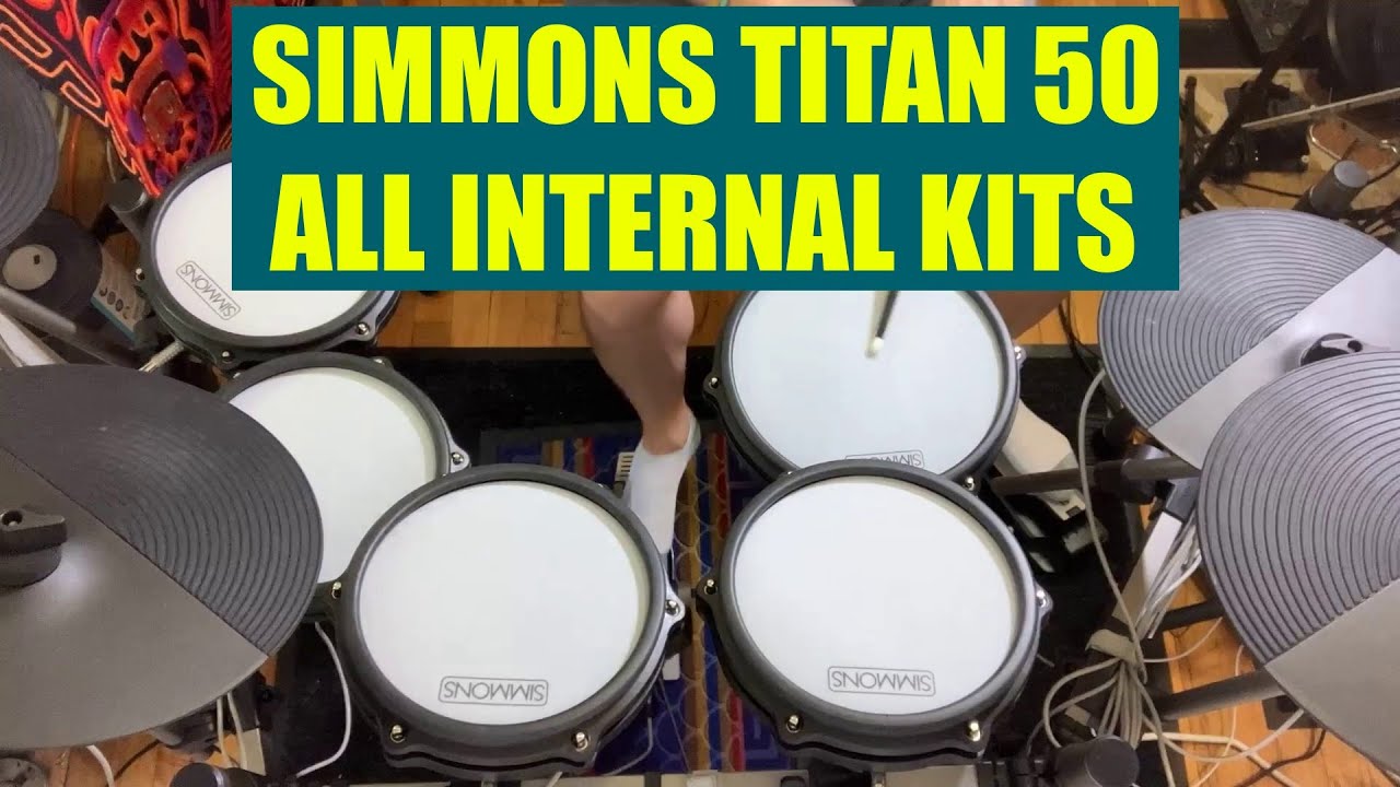 Simmons Titan 50 Electronic Drum Set - All Internal Sounds - No Talking