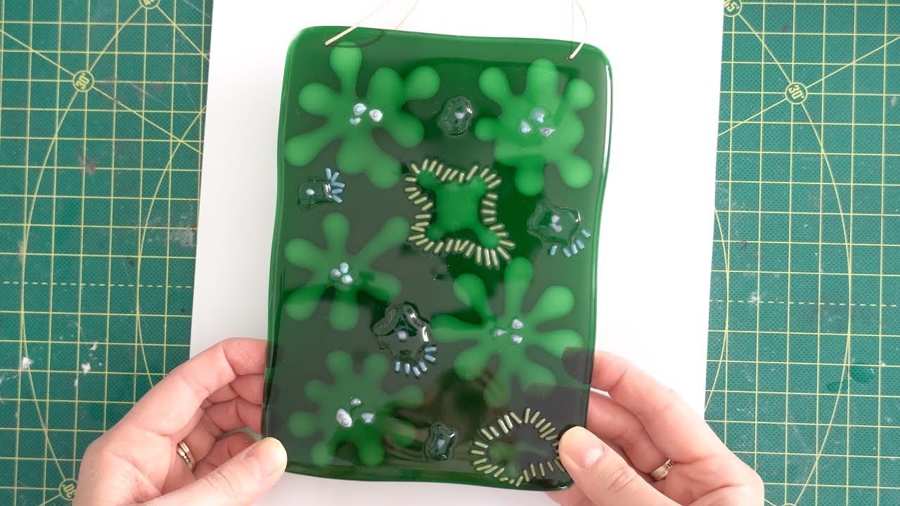 Fused glass scrap clear project- How to use up some of that clear glass that piles up in your studio
