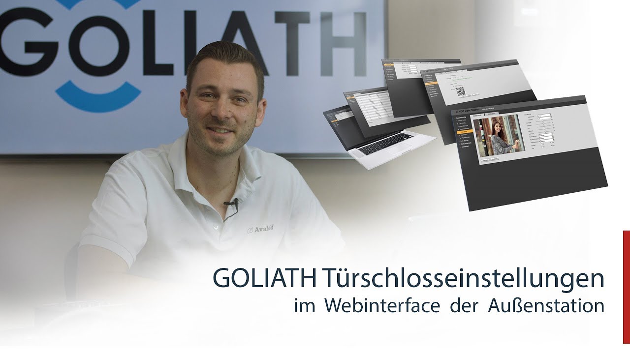 GOLIATH Türschlosseinstellungen im Webinterface der Außenstation