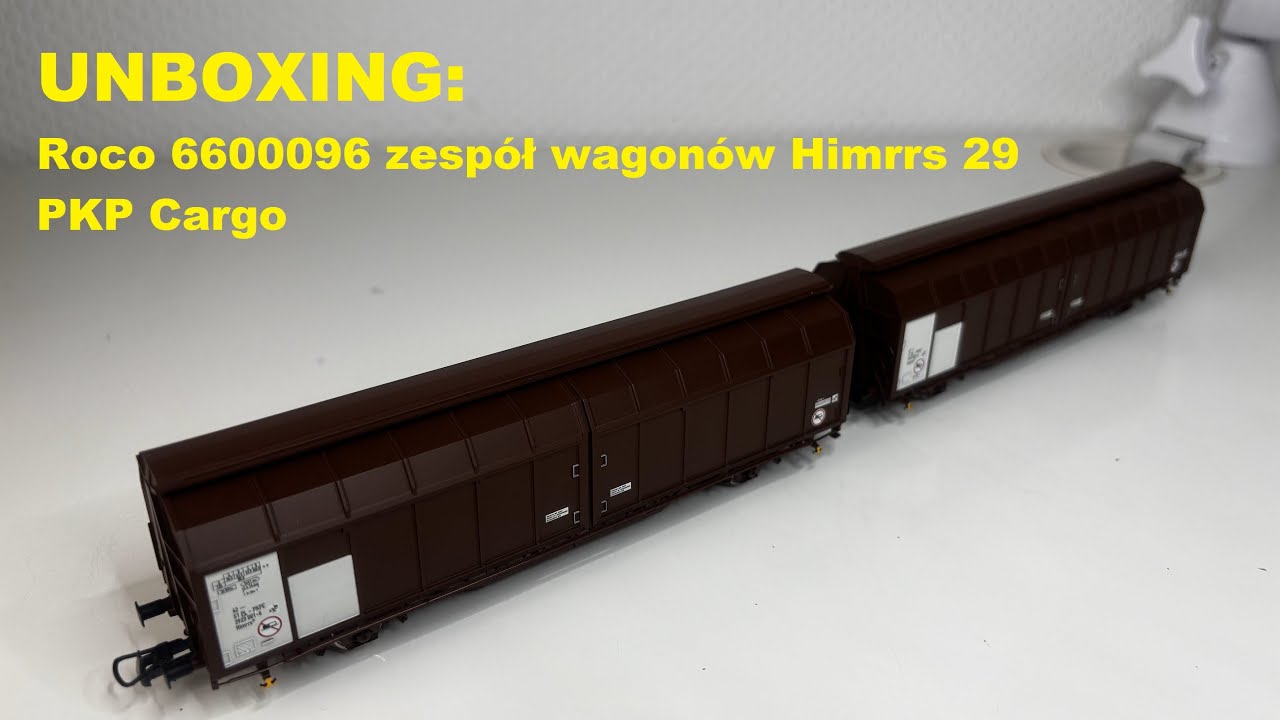UNBOXING: Roco 6600096 zespół wagonów Himrrs 29 PKP Cargo