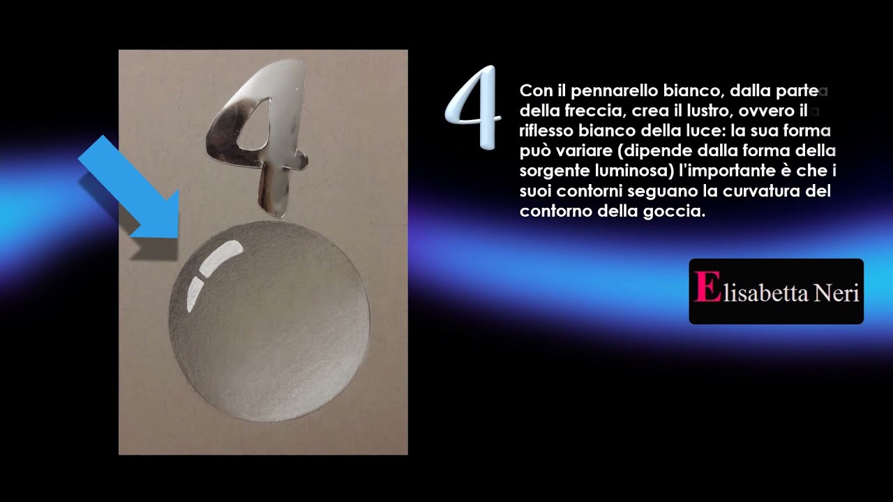 come disegnare una goccia d'acqua - how to draw a water drop