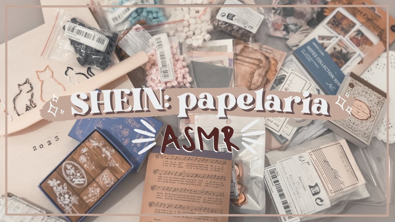 HAUL de materiais de papelaria e scrapbooking! - SHEIN / ASMR ✨