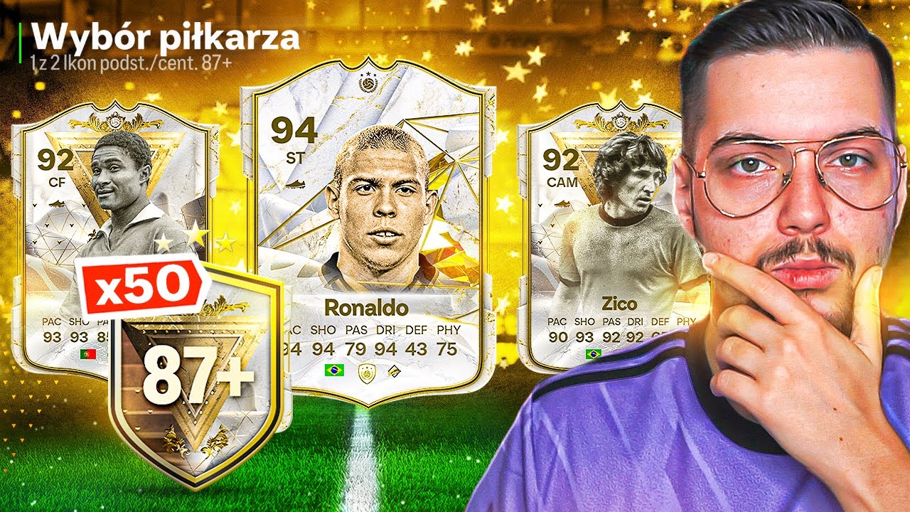 NIEMOŻLIWE TRAFY! 😮50x PICK Z IKONĄ 87+ BASE/CENTURION EA FC 24 Ultimate Team