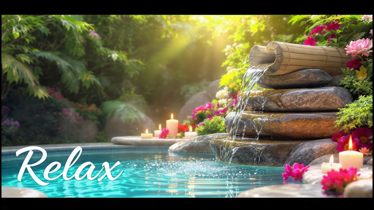 Healing Zen Water Fountain Sounds for Stress Relief and Deep Sleep | Live Stream