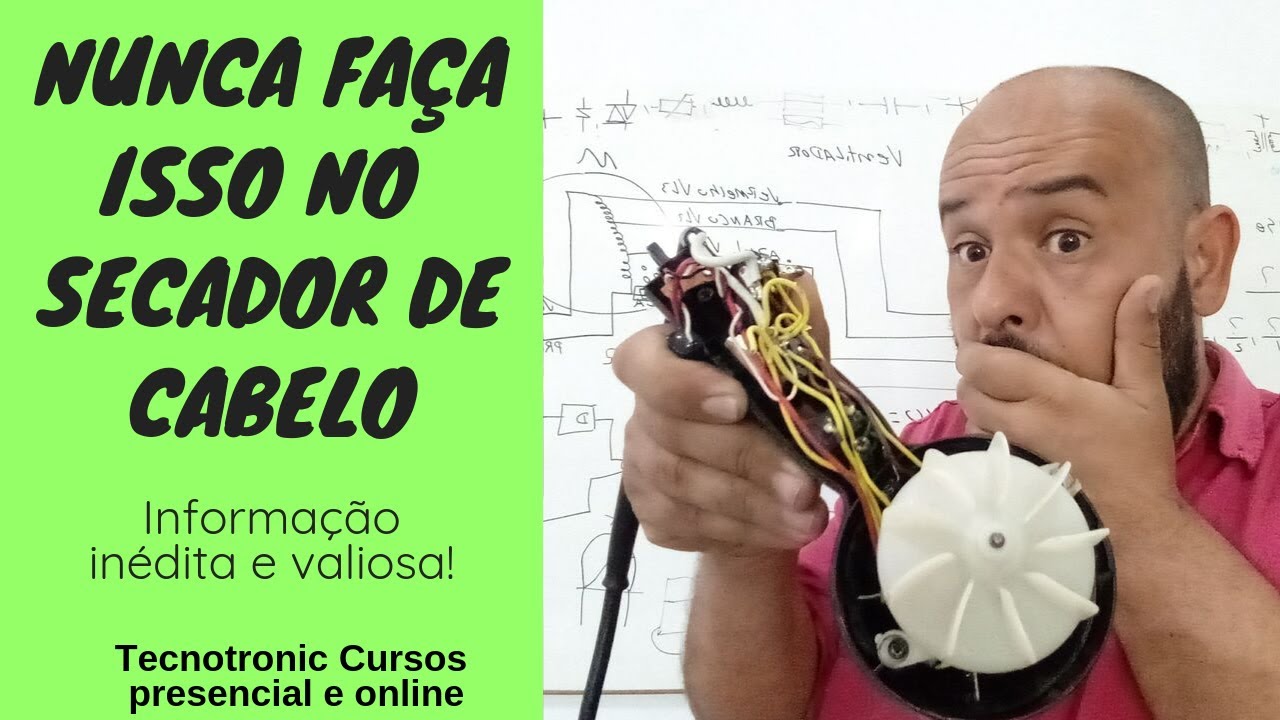 PERIGO !Nunca faça isso em um secador de cabelo