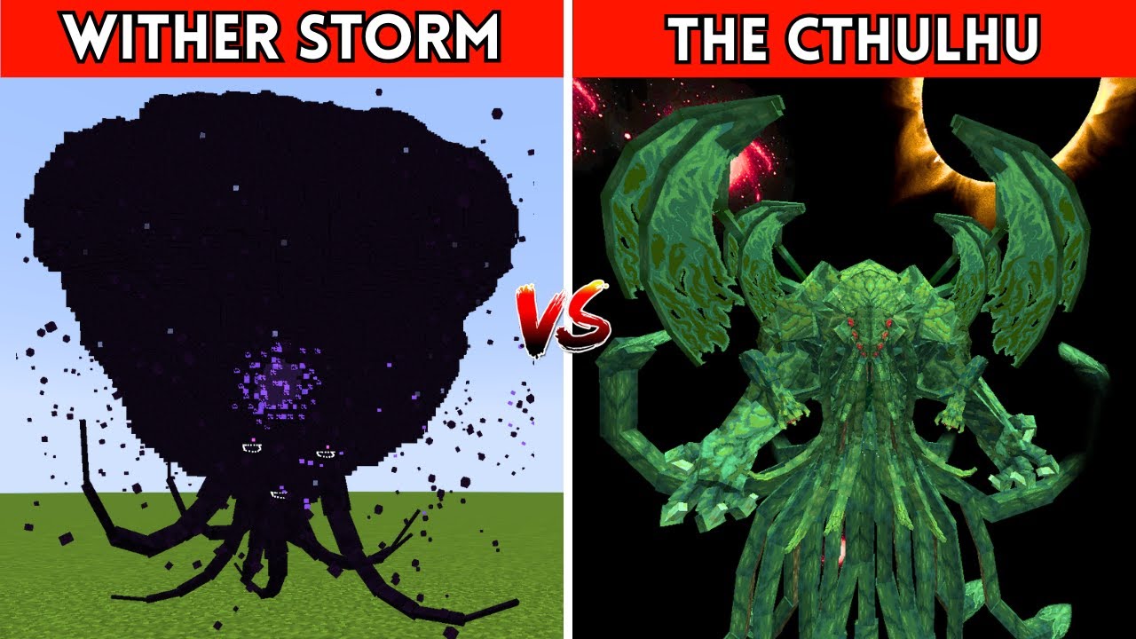 The CTHULHU vs Cracker's Wither Storm Mod || Minecraft New Mod!!