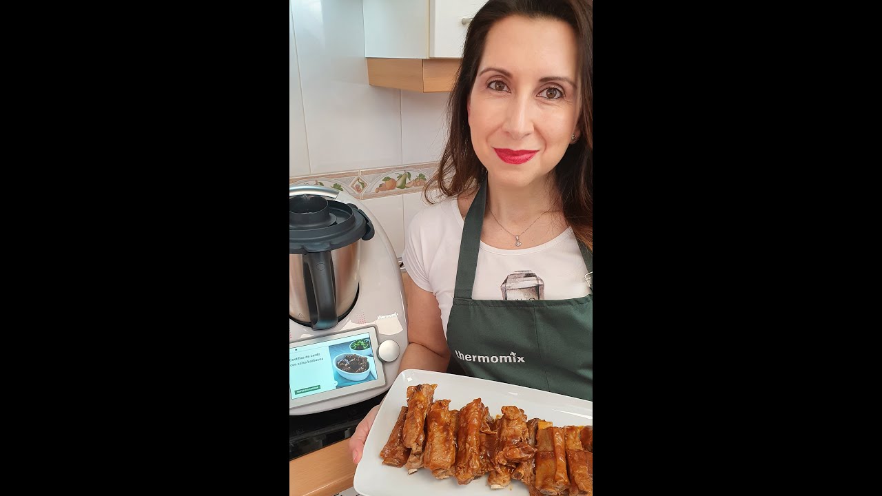 Costillas de cerdo con salsa barbacoa con Thermomix