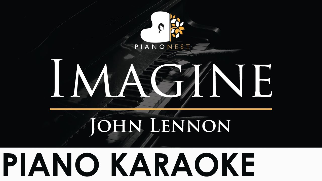 John Lennon - Imagine - Piano Karaoke Instrumental Cover with Lyrics