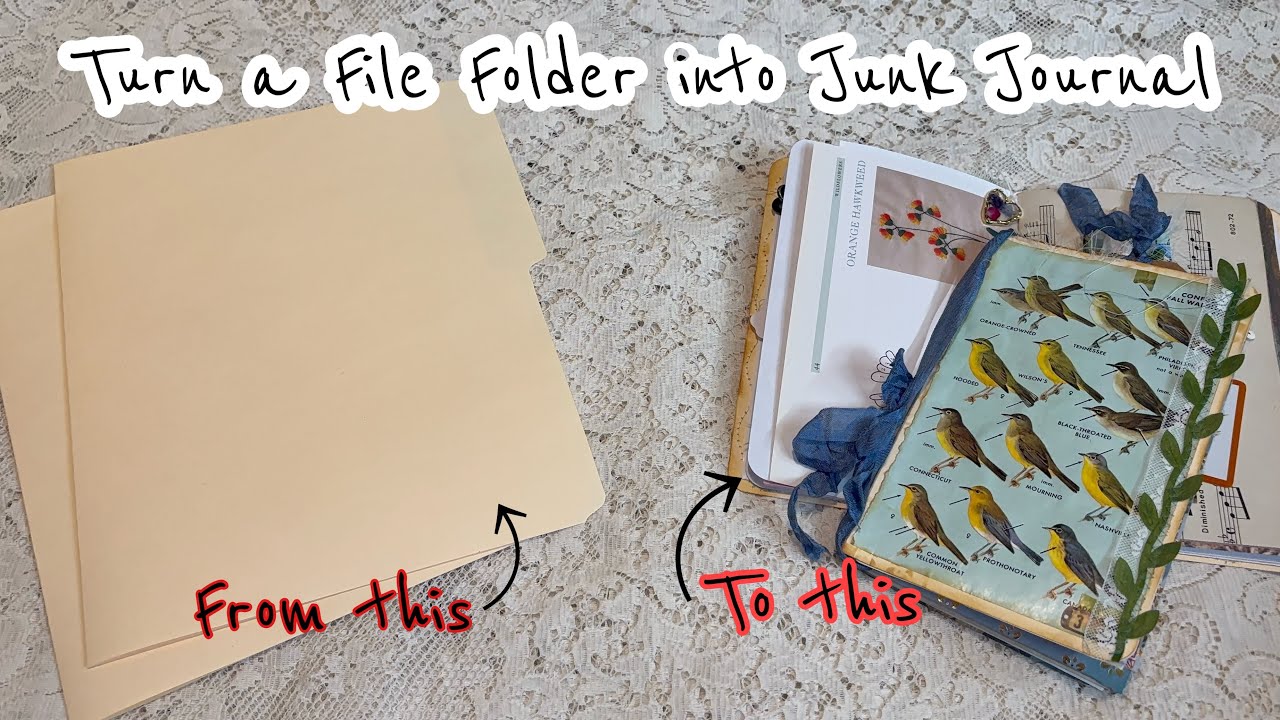 Turn a file folder into junk journal | beginner friendly | full tutorial 