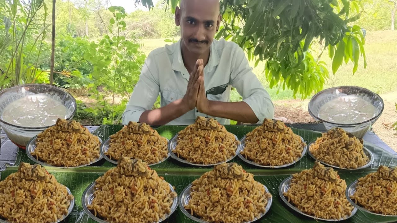 EATING CHALLENGE 10- PLATE MUTTON BIRYANI EATING INDIAN MUKBANG