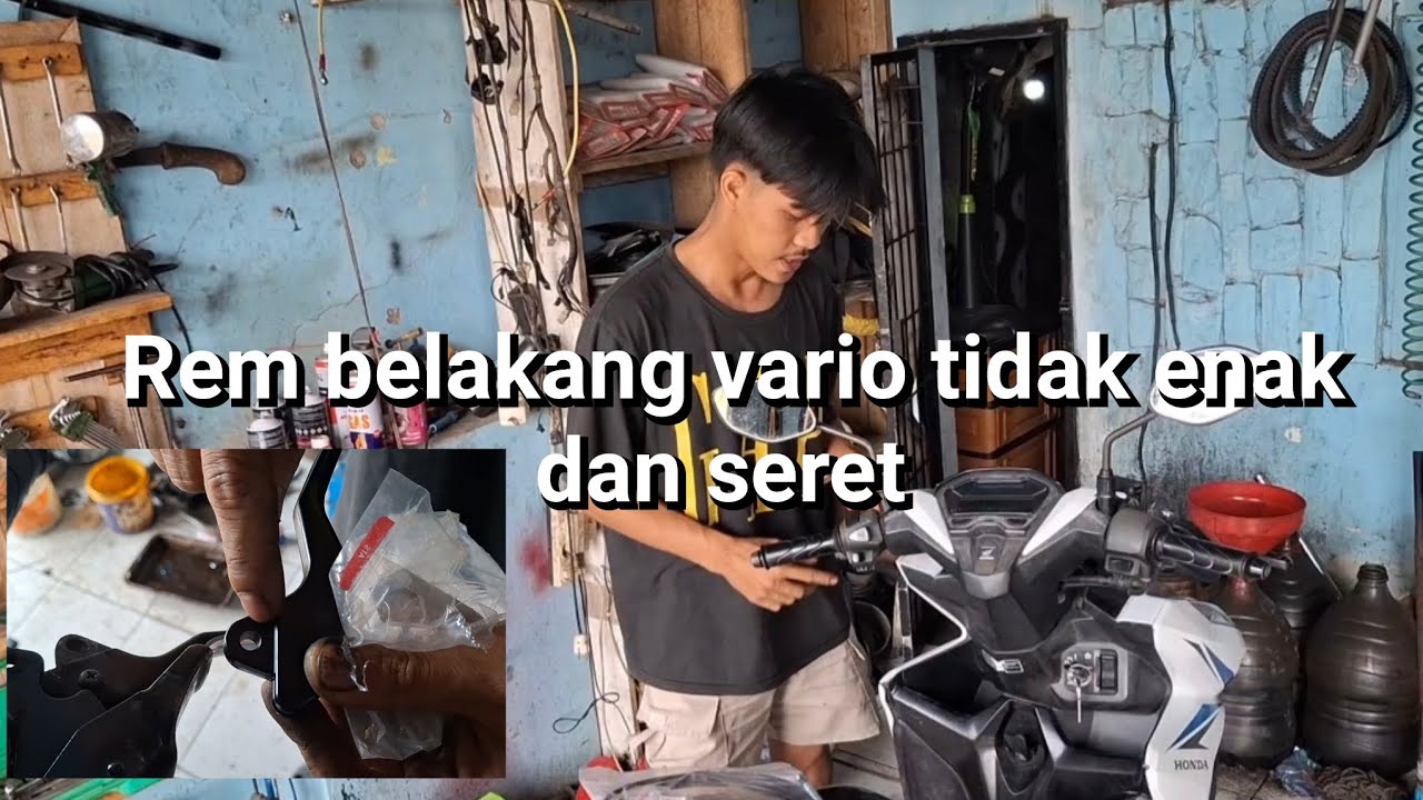 Cara mengatasi rem belakang vario tidak enak dan seret