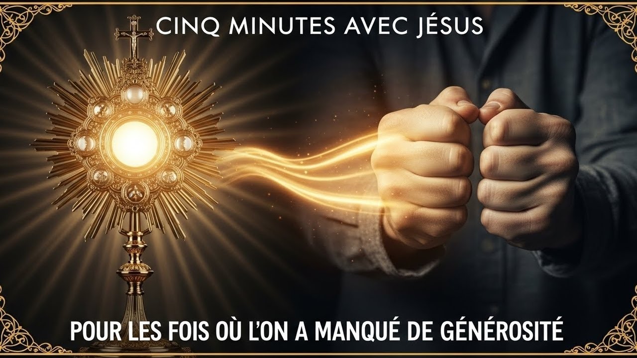 Cinq Minutes avec Jésus au Saint-Sacrement : Pour les fois où l'on a manqué de générosité.