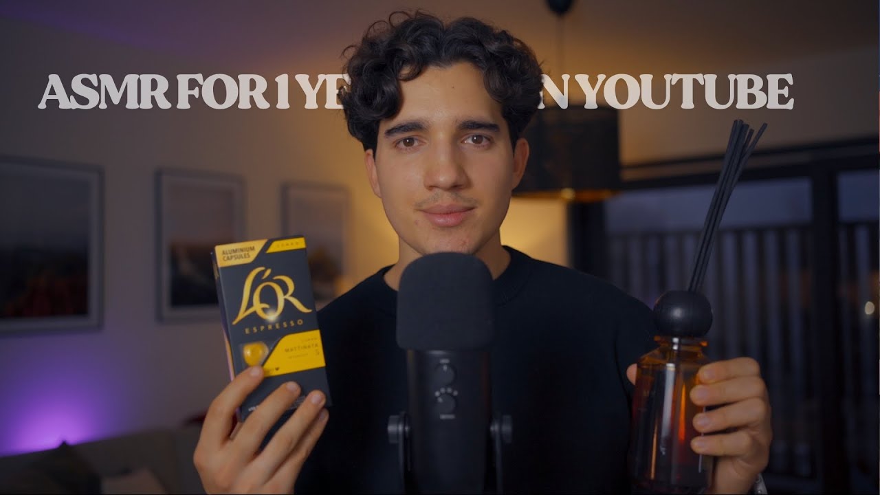 ASMR celebrating 1 year on youtube