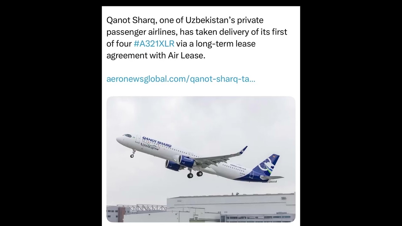 Qanot Sharq one of Uzbekistan 🇺🇿 private passenger airlines.