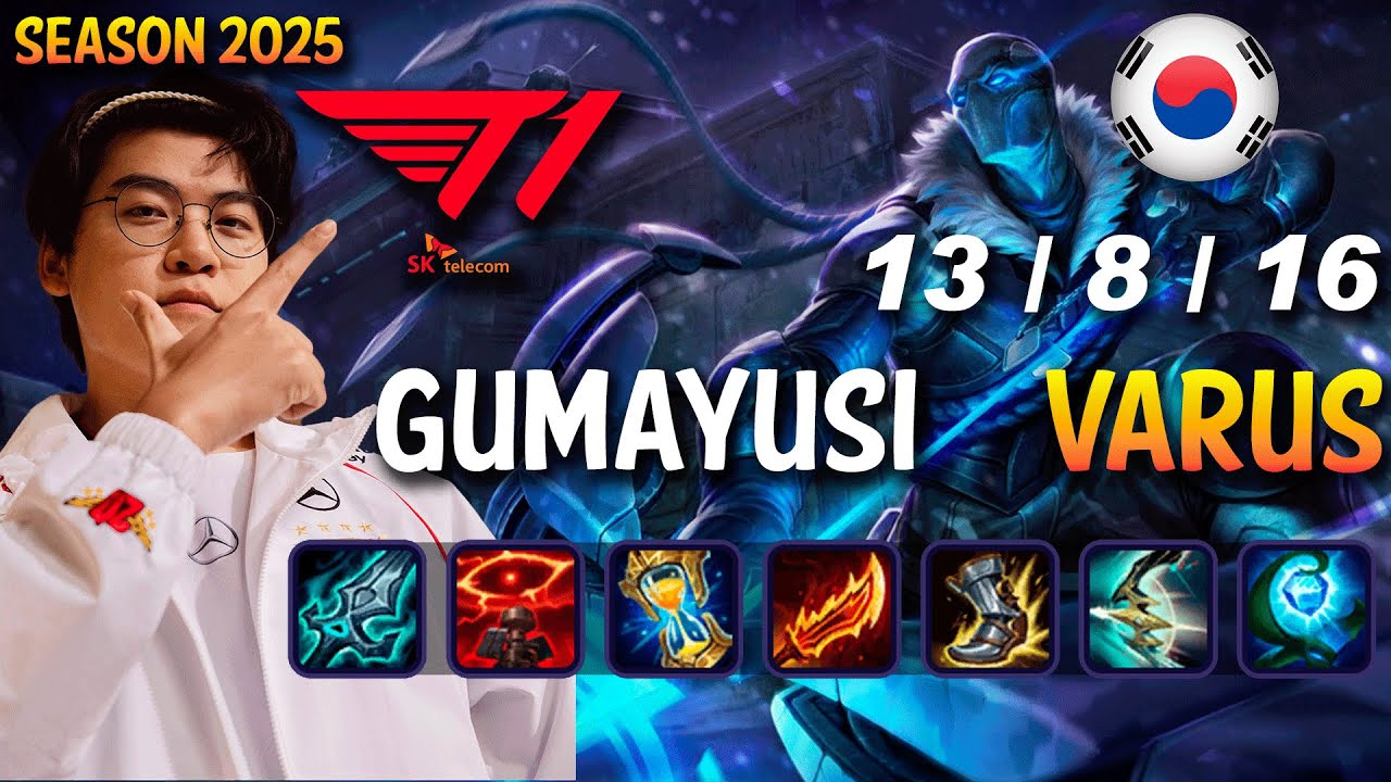 T1 Gumayusi VARUS vs KAI'SA ADC - Patch 15.6 KR Ranked | lolrec