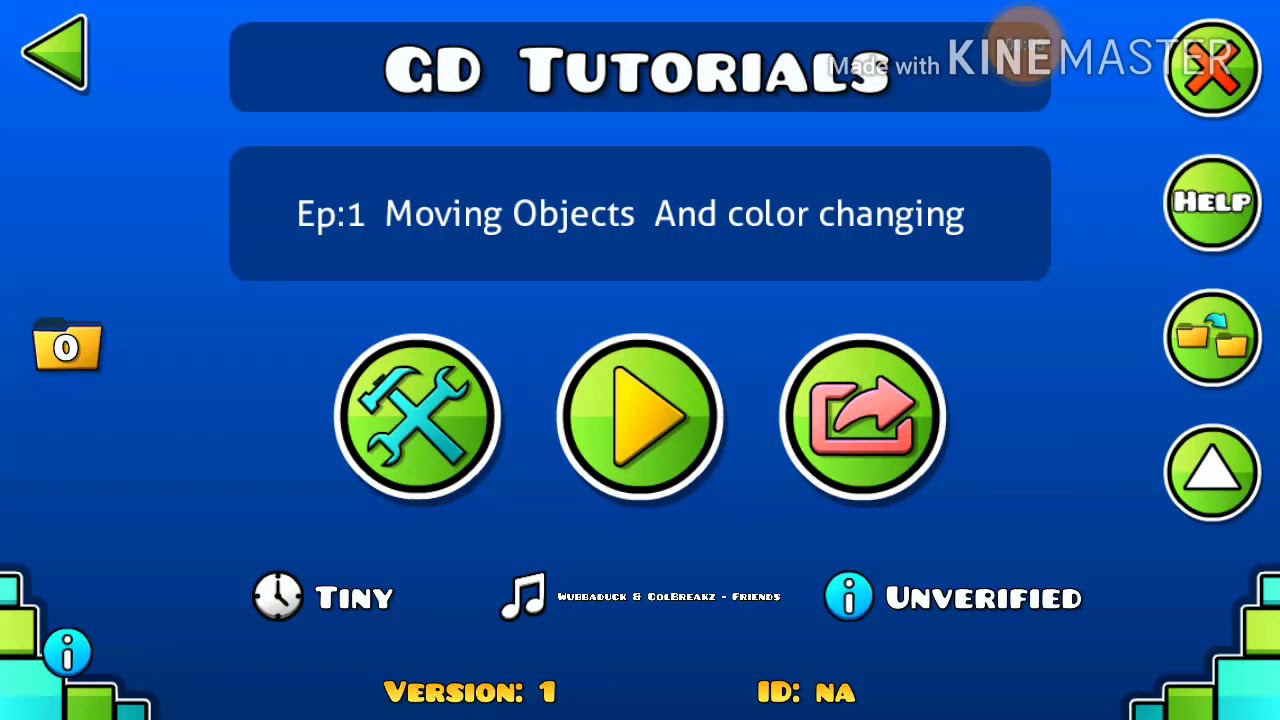 GD Tutorial-How to move objects And Change Backround Colour
