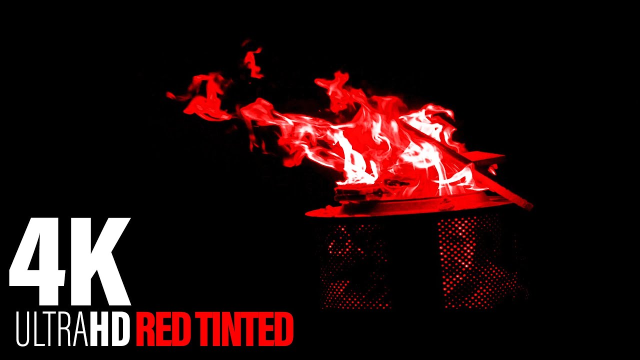 OUTDOOR FIREPLACE SOUNDS | 3 Hours 4K Red Tinted Relaxing Video for Better and Healthier Sleep