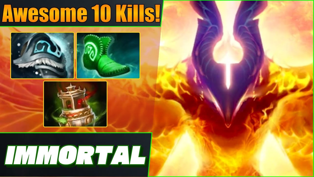 Immortal Phoenix Soft Support Ludicrous 10 Kills! Dota 2 DotaPulse Highlight Gameplay