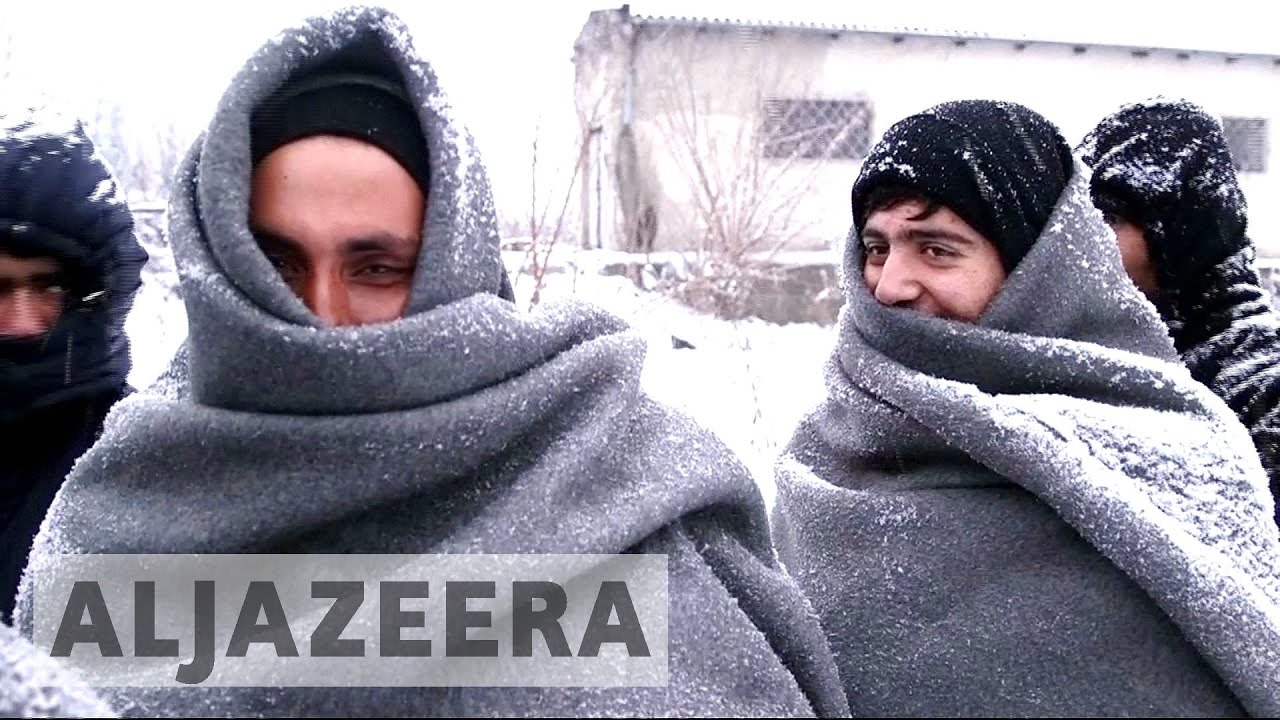 Refugees in Serbia face bitter cold