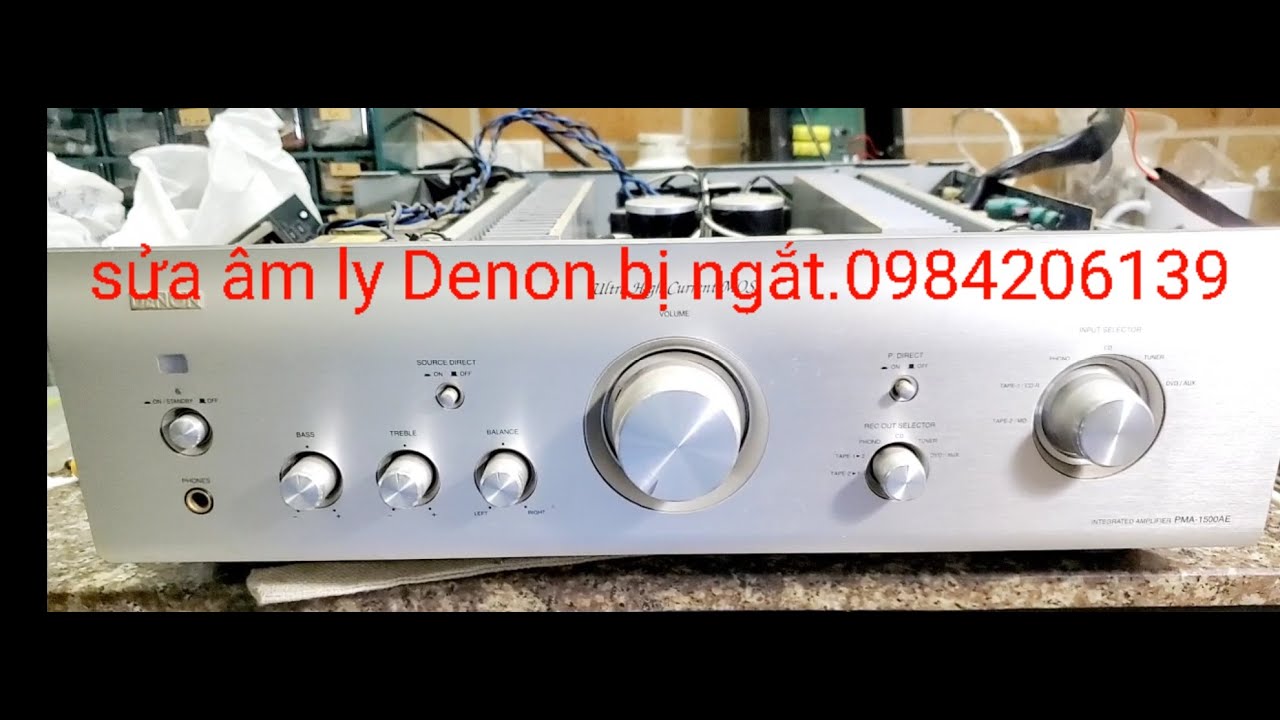 Sửa amply DENON 1500AE mất nguồn . Rơle đóng tạch tạch