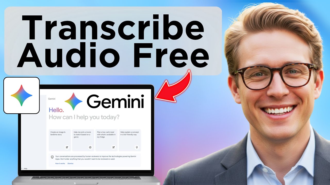 Как использовать Google Gemini для автоматической транскрибации аудио или видео в текстовые транс...