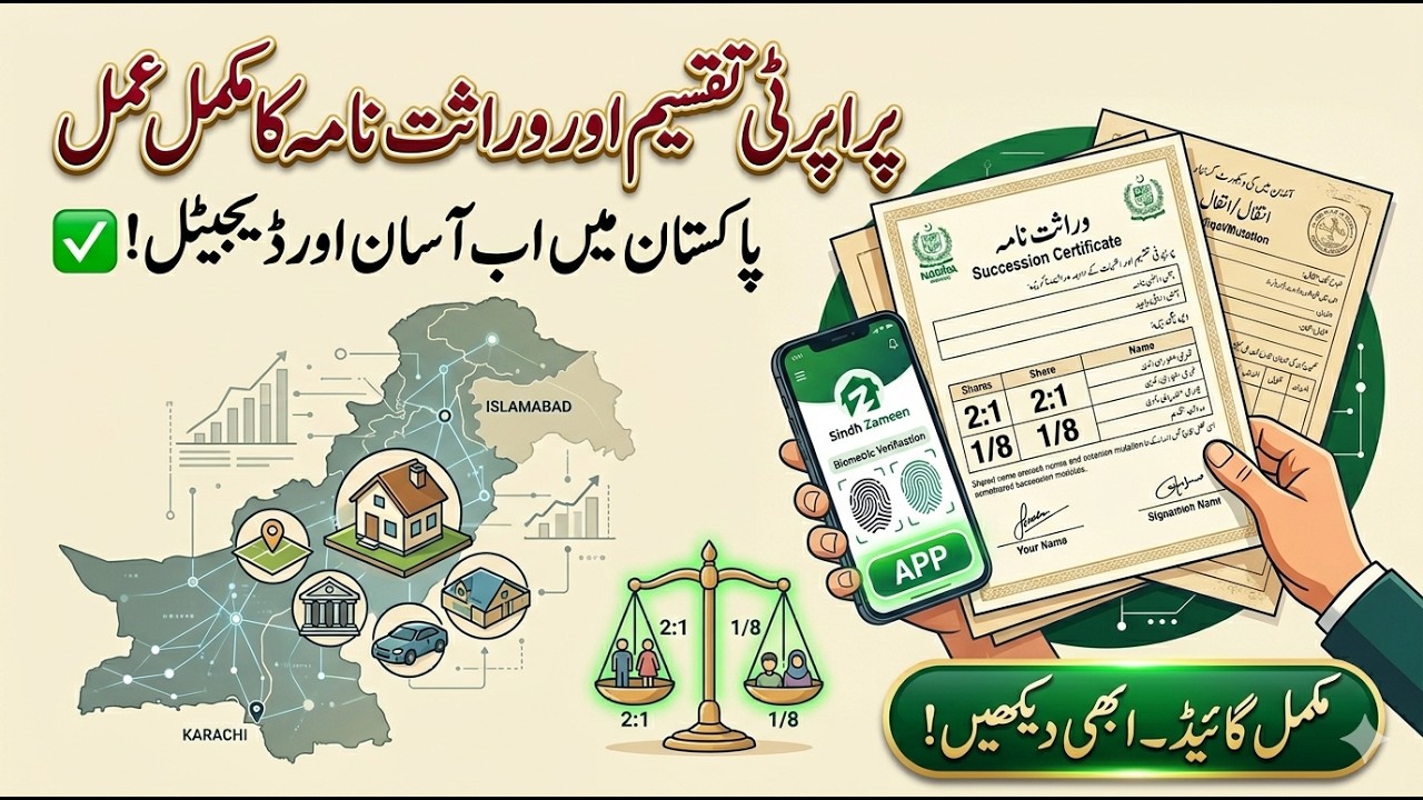 How to get NADRA Succession Certificate in Pakistan 2026 | Property Partition Process