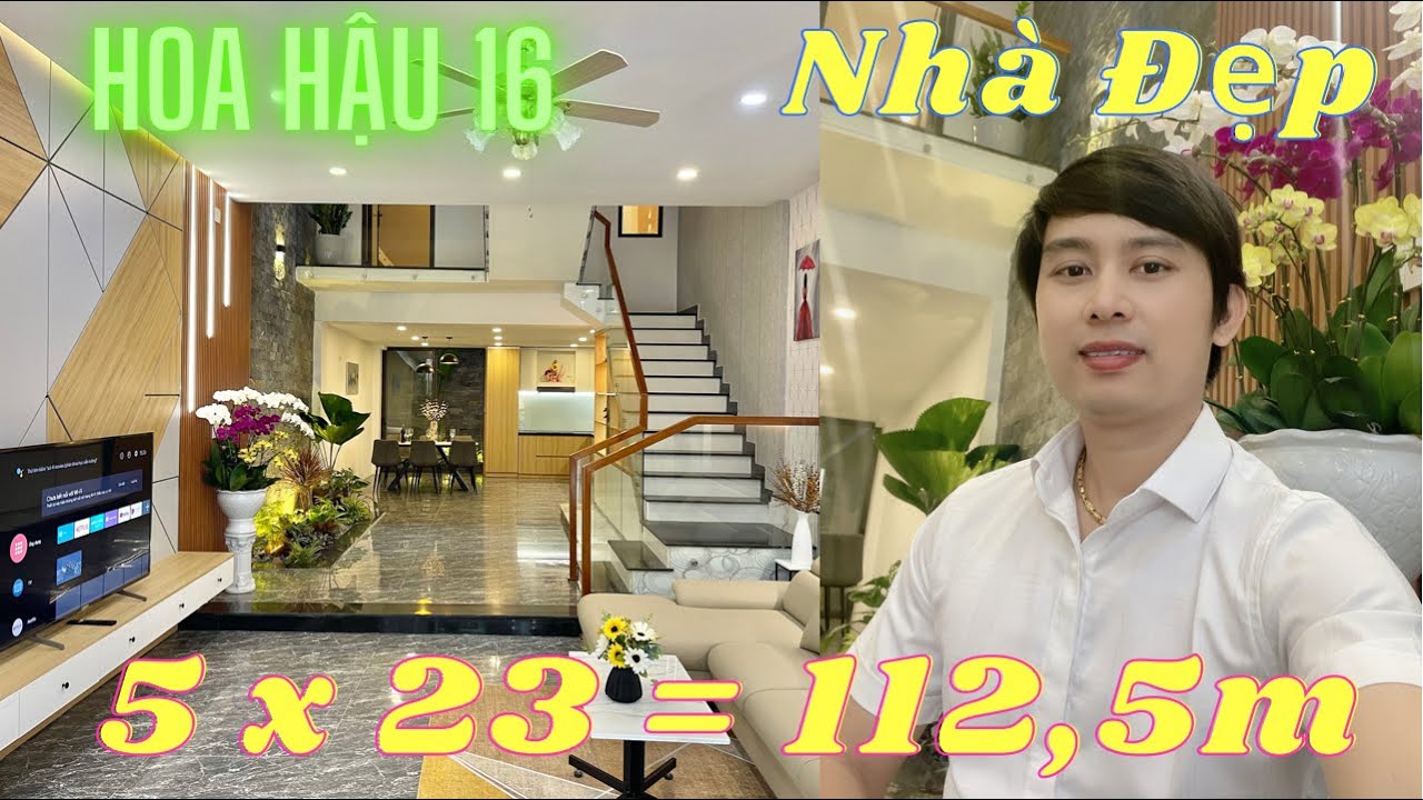 Bán Nhà Đà Nẵng (390) (Hoa Hậu 16) Phú Xuân, Hoàng Thị Loan, 5x23 xinh đẹp, gần biển - Xây Nhà Đẹp
