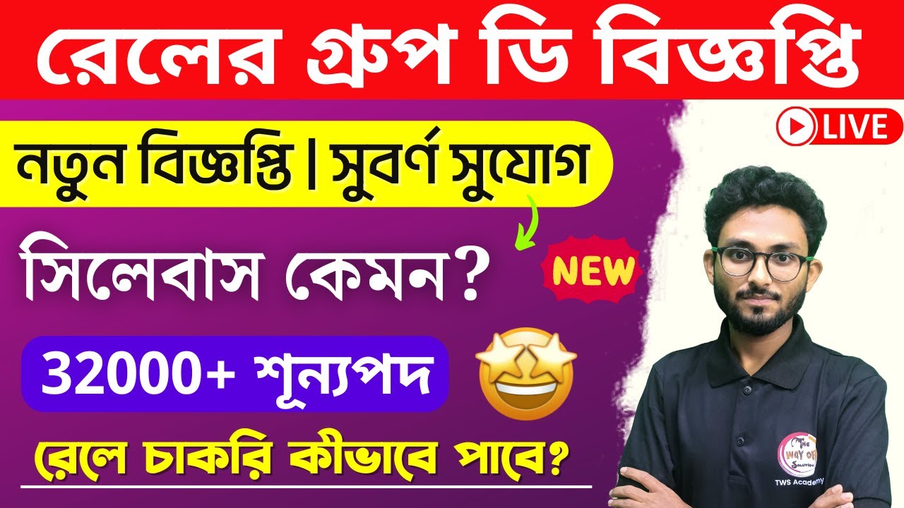 Railway Group D New Vacancy 2024-2025 | Notification Out | Syllabus, Qualification, Age | Alamin Sir