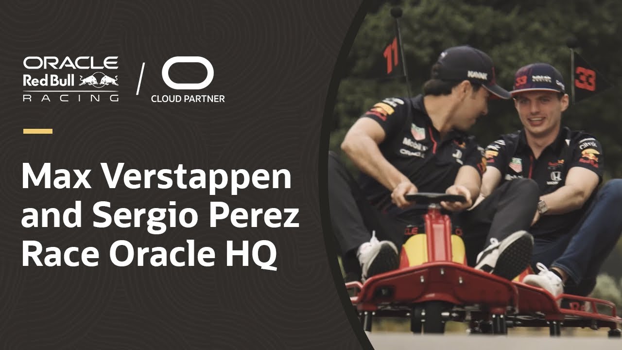Max Verstappen and Sergio Perez | High-speed Oracle tour