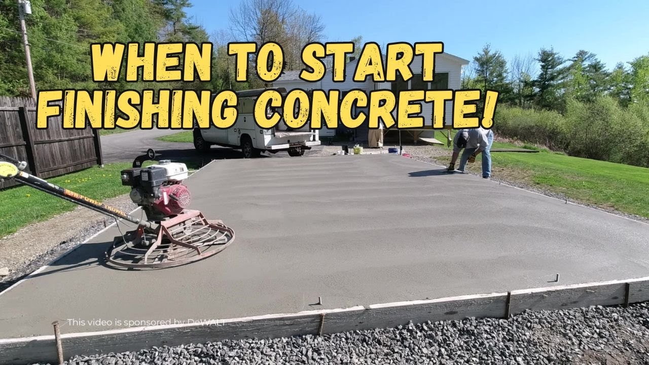 When To Start Finishing Concrete - The 2 Ways I Check It