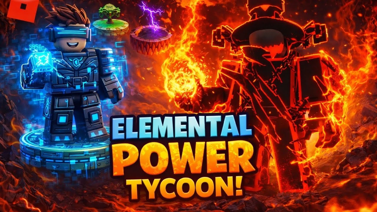 1 V 1 my brother in Roblox elemental tycoon 