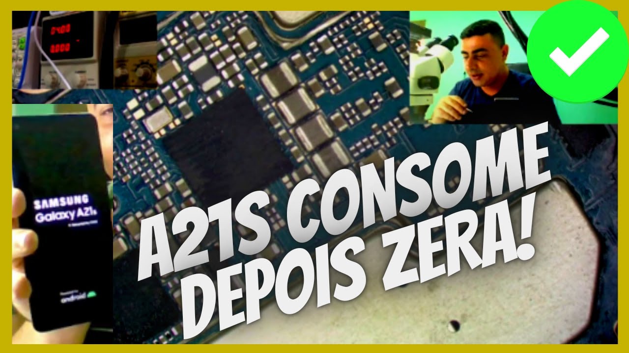 SAMSUNG A21S CONSOME E ZERA NA FONTE! APARELHO CHEGOU DE UMA OUTRA LOJA COM FALHA HUMANA!