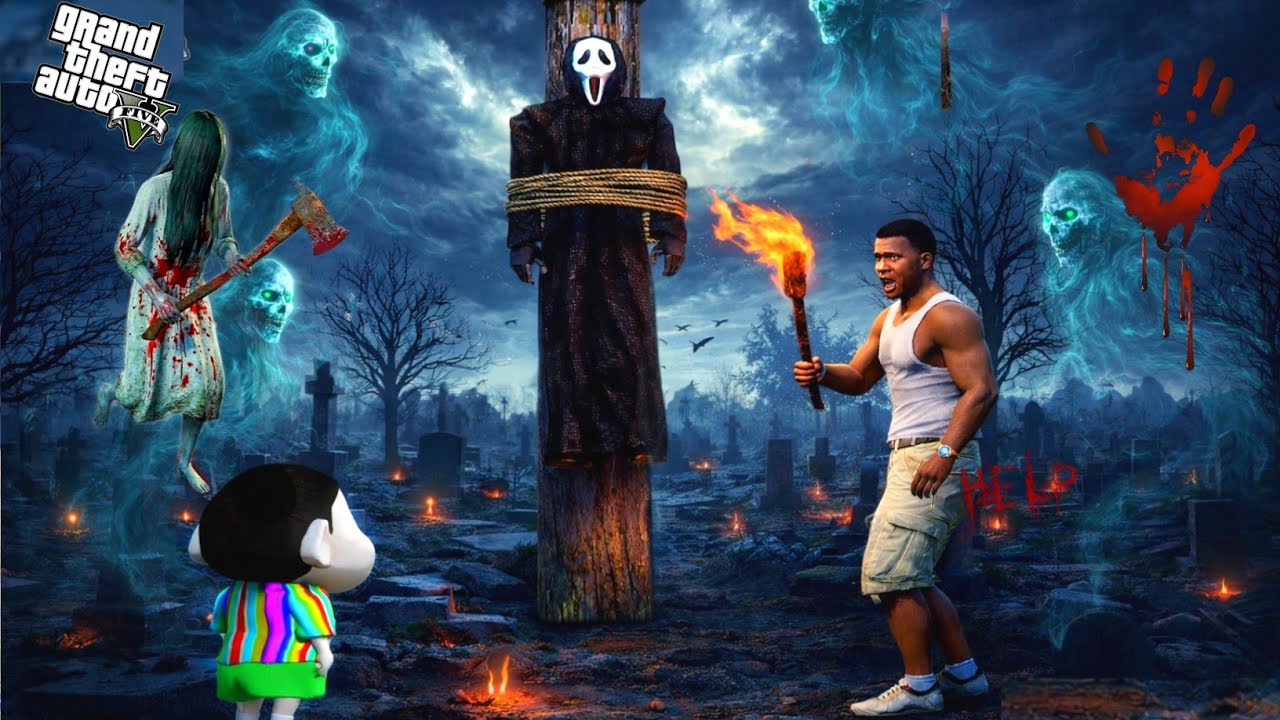 Franklin And Shinchan Finally Killed Ghost 😱 In GTA 5 | Part 2