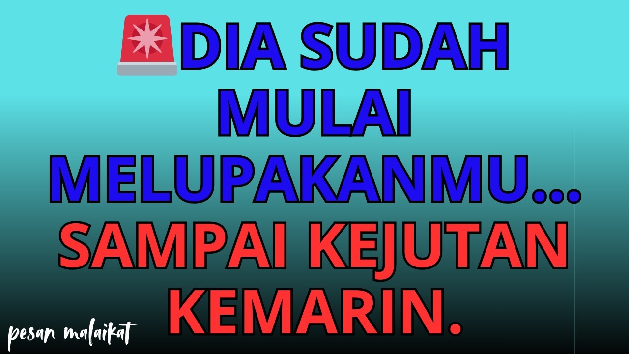 🚨Dia sudah mulai melupakanmu… sampai kejutan kemarin.