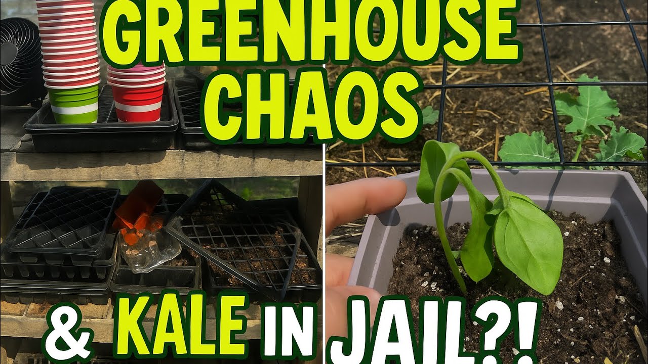 Greenhouse Mayhem&mdash; Kale in Jail & a Droopy Disaster!
