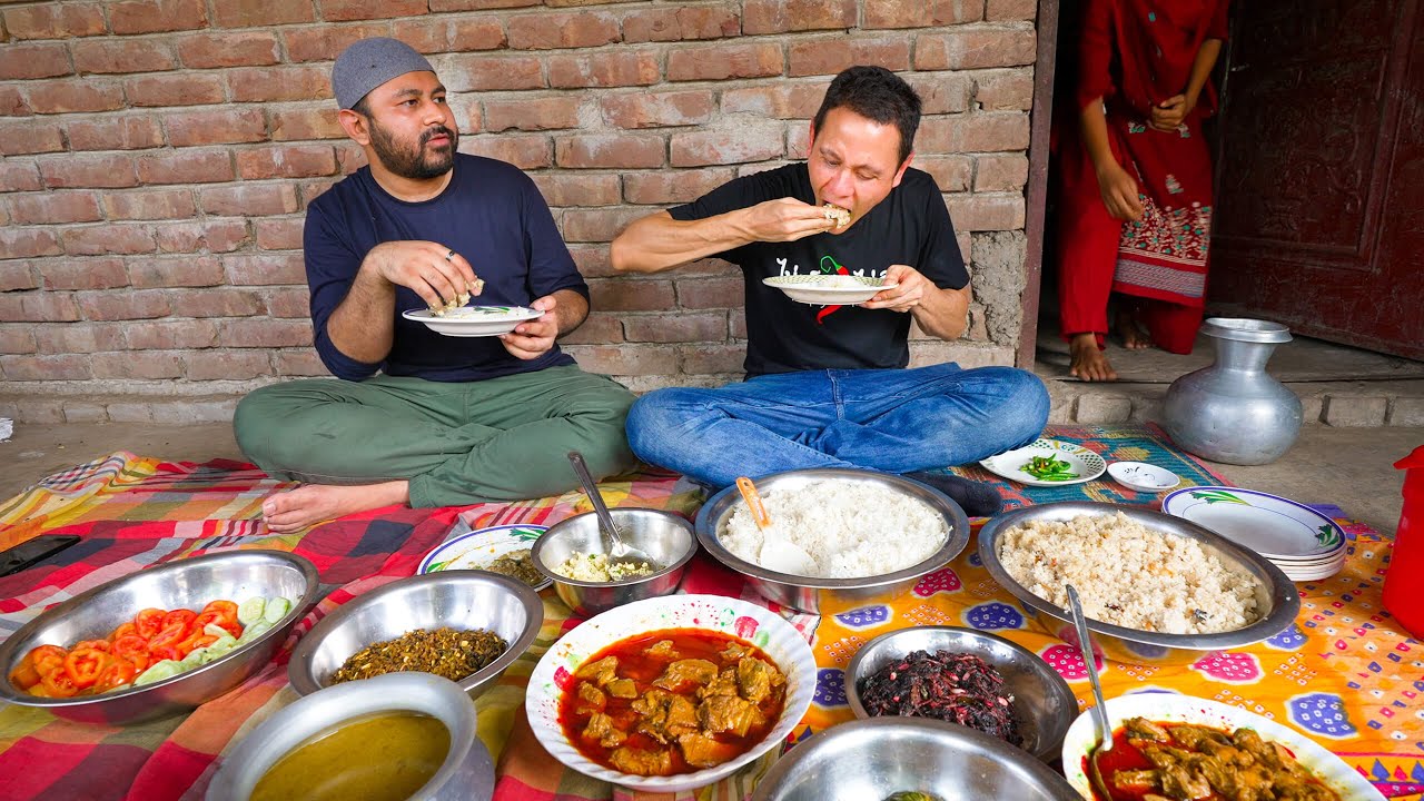 Unseen VILLAGE FOOD in Bangladesh!! HUGE LUNCH + Kulfi Malai in Rural Bangladesh!